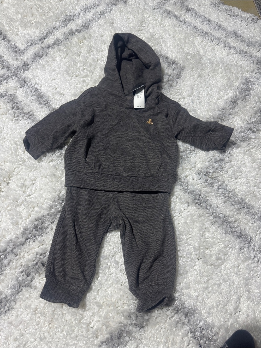 Gap Baby Hoodie & Pants Set in Charcoal Grey Msrp $49